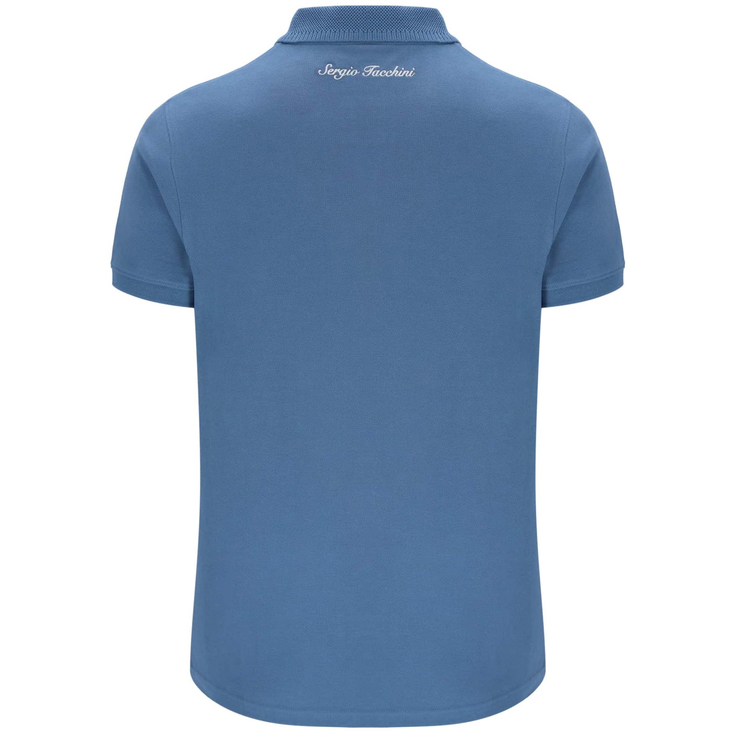 Sergio Tacchini Briggs Zip Neck Polo Shirt Coronet Blue - RD1 Clothing