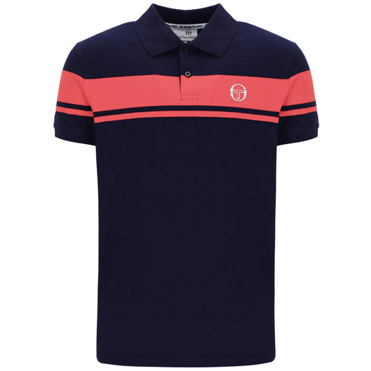 Sergio Tacchini Young Line Polo Shirt Maritime Blue/Duberry - RD1 Clothing