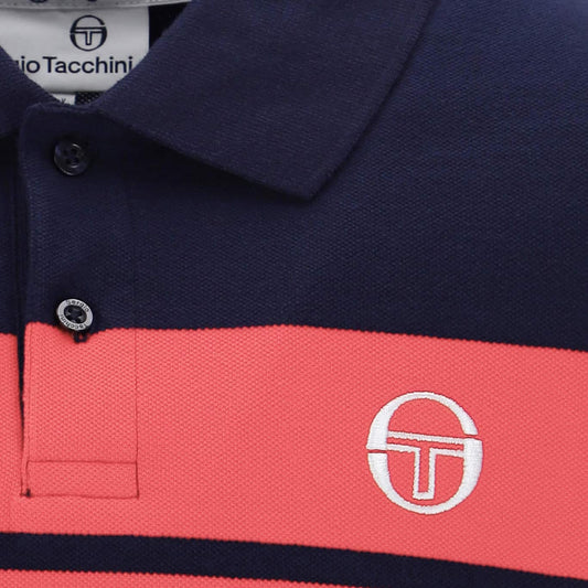 Sergio Tacchini Young Line Polo Shirt Maritime Blue/Duberry - RD1 Clothing