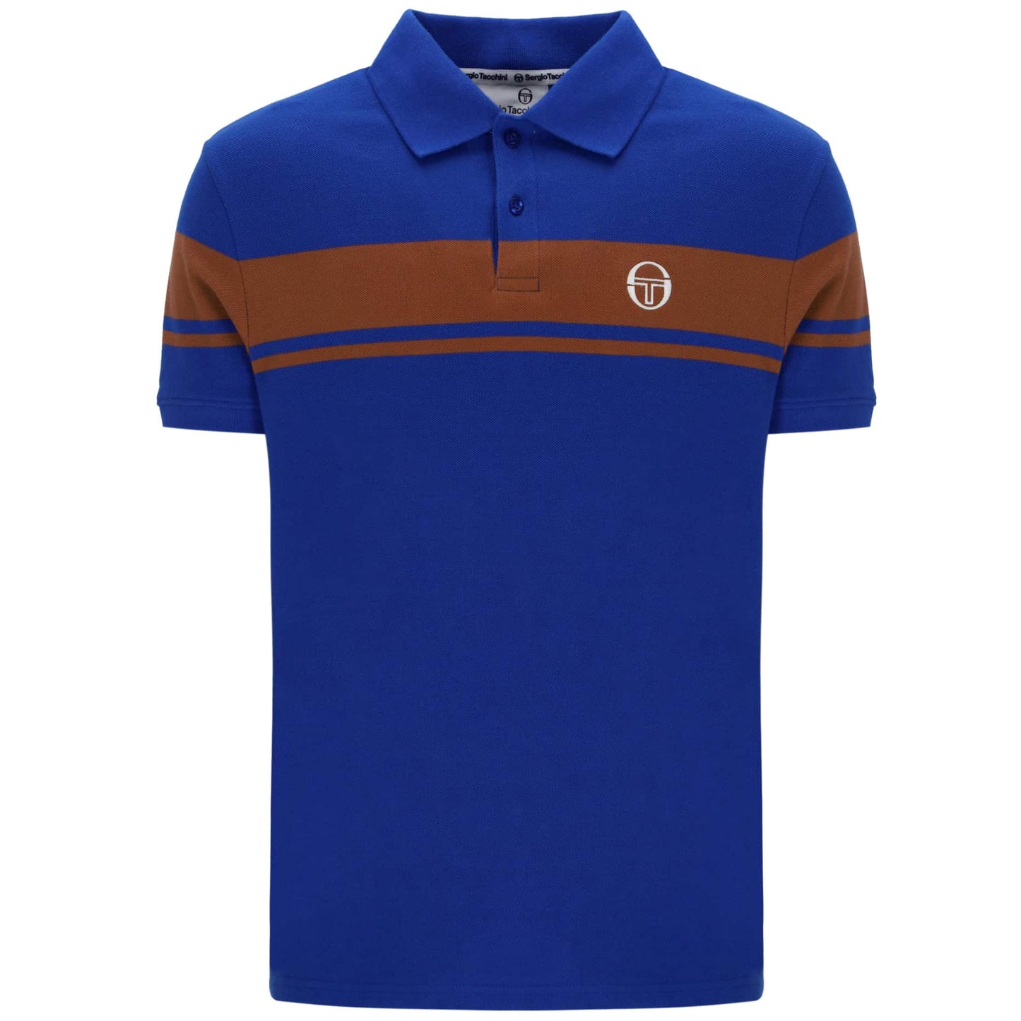 Sergio Tacchini Young Line Polo Shirt Nautical Blue/Mocha Bisque - RD1 Clothing