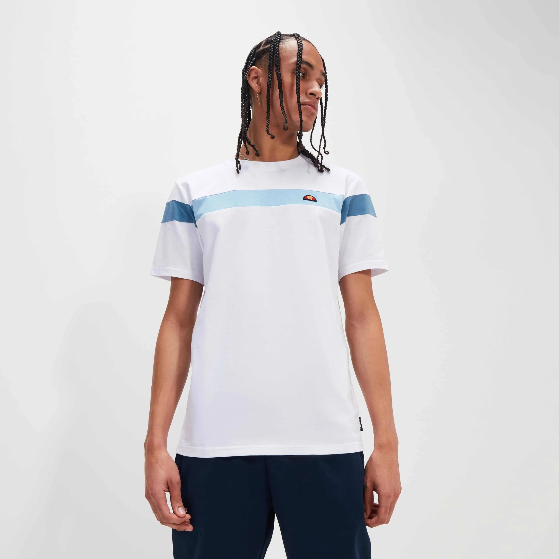 Ellesse Caserio Tee In White/Light Blue - RD1 Clothing