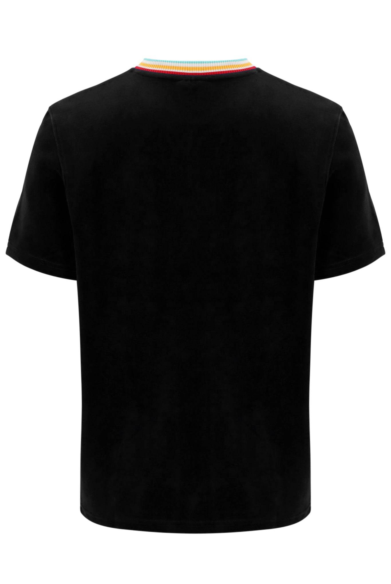Sergio Tacchini Slice Velour T-shirt in Black - RD1 Clothing