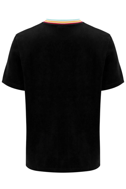 Sergio Tacchini Slice Velour T-shirt in Black - RD1 Clothing