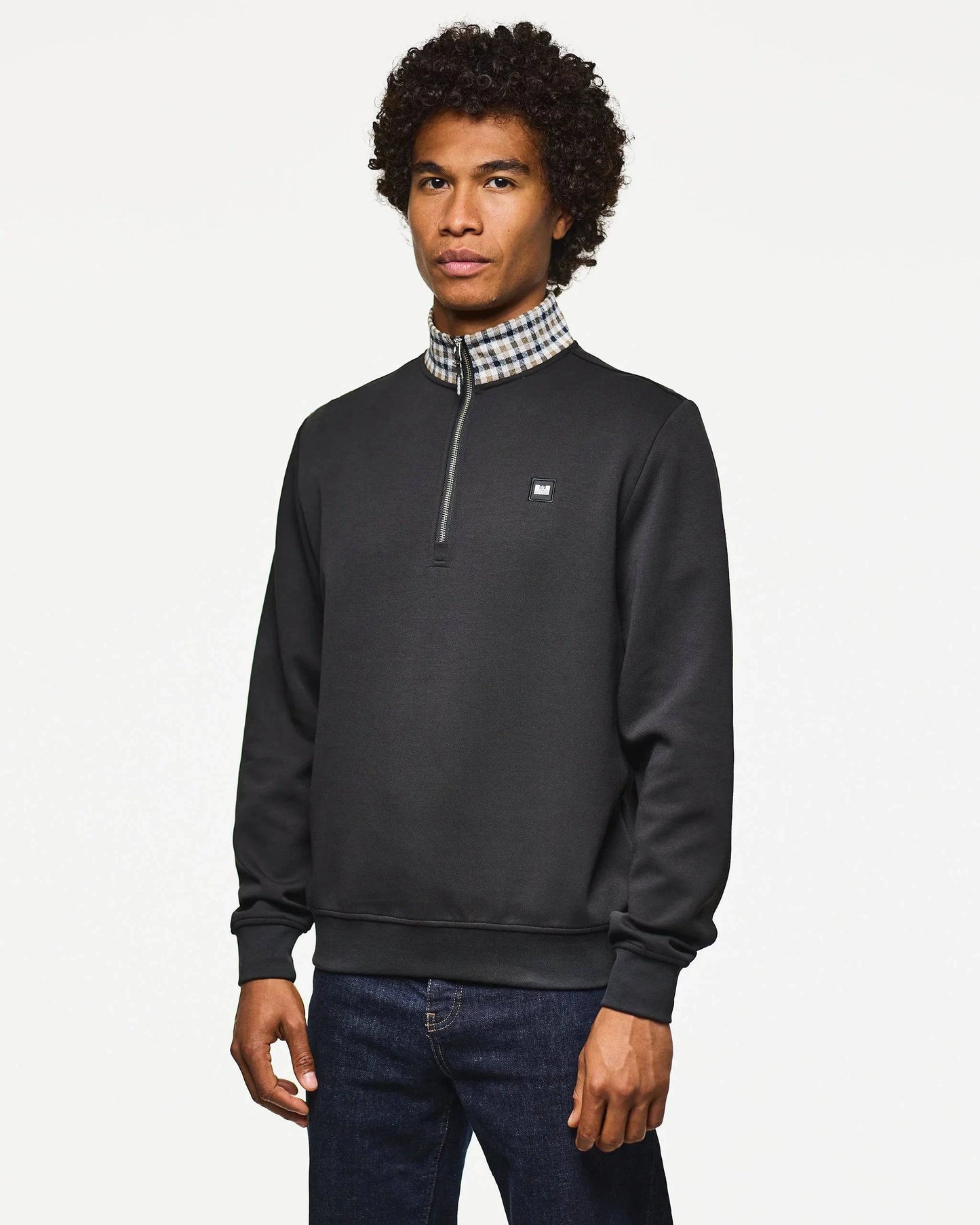 Weekend Offender Henson Quarter Zip Sweatshirt Black - RD1 Clothing