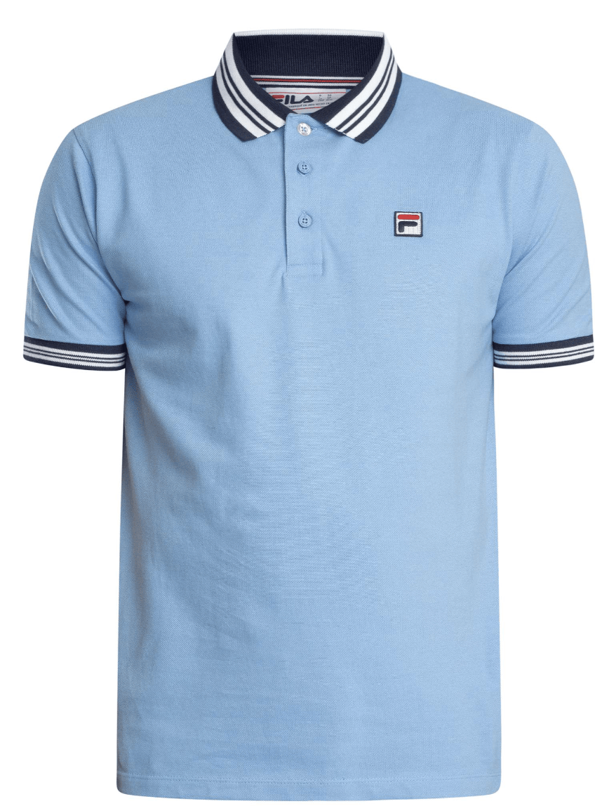 Fila Faraz Tipped Polo Vista Blue/Navy/White - RD1 Clothing