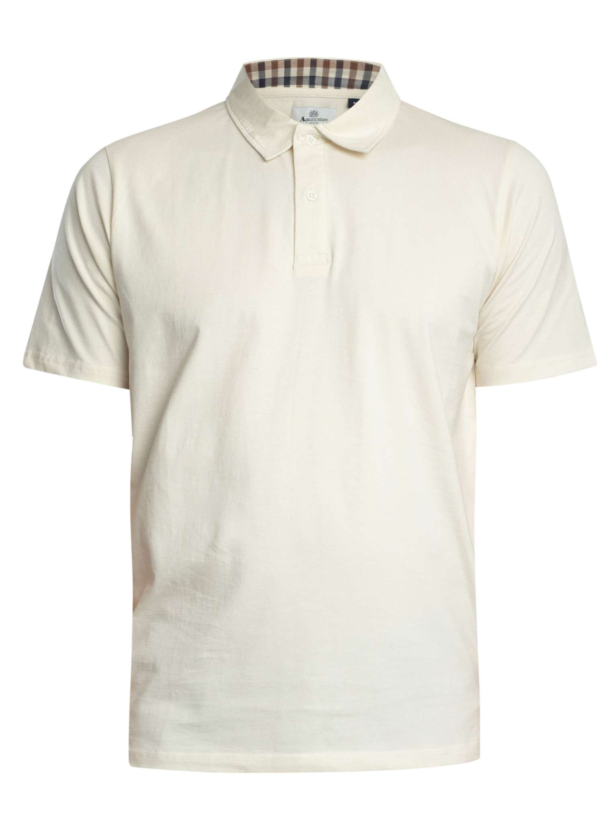 Aquascutum Supima Solid Polo Old White