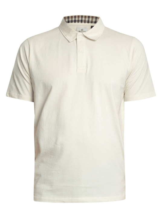 Aquascutum Supima Solid Polo Old White - RD1 Clothing