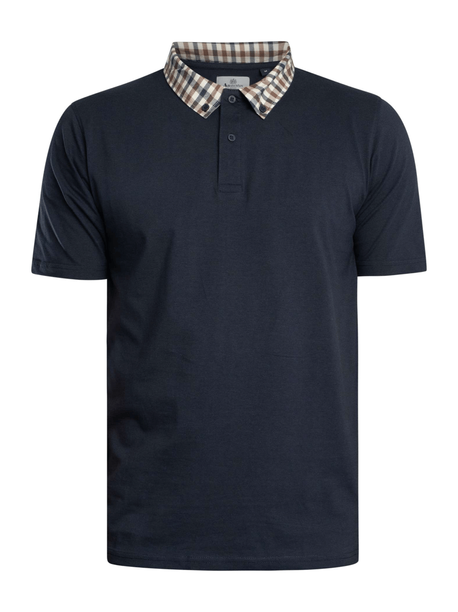 Aquascutum Supima Club Check Rib Polo - RD1 Clothing