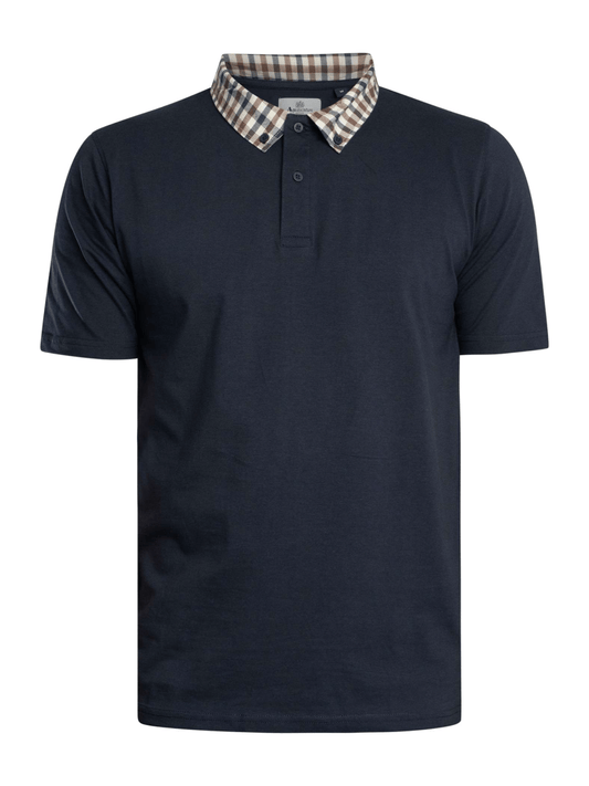Aquascutum Supima Club Check Rib Polo - RD1 Clothing