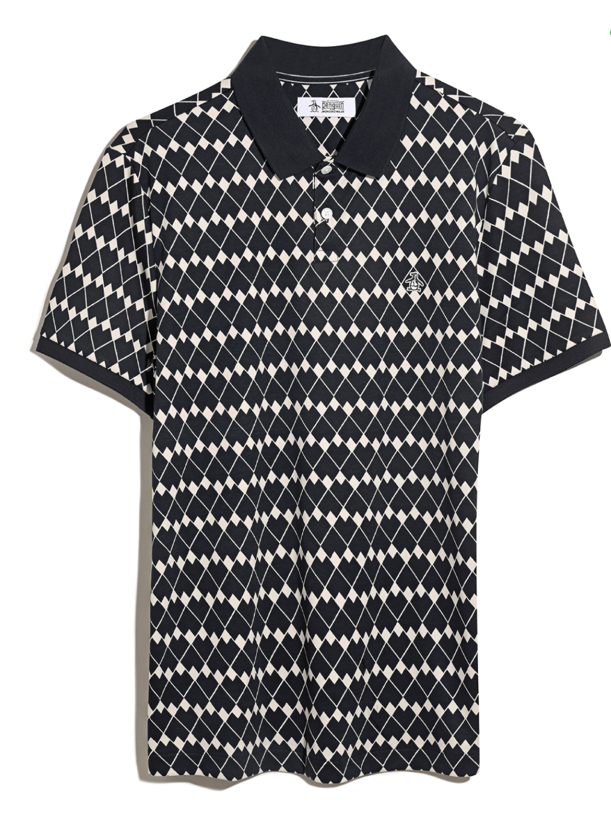 Orignial Penguin Interlock Flags Polo Shirt Dark Sapphire - RD1 Clothing