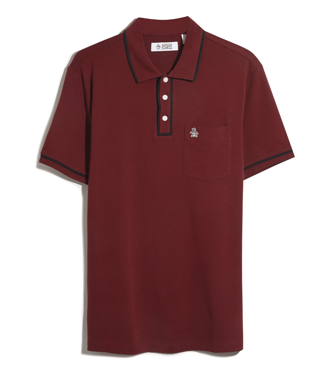 Original Penguin Earl Pique Polo Shirt Cabernet - RD1 Clothing