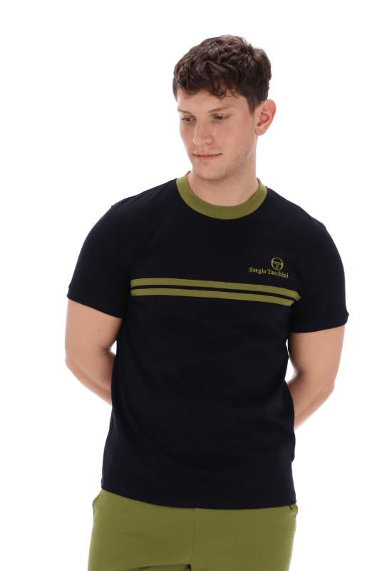 Sergio Tacchini Supermac T-Shirt Black/Avocado - RD1 Clothing