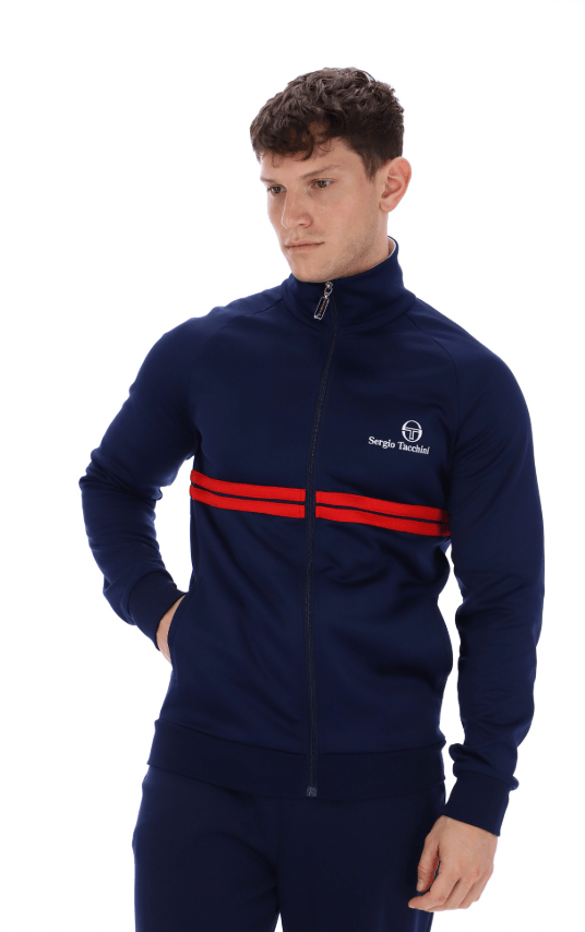 Sergio Tacchini New Dallas Track Top Maritime Blue/Adrenaline Rush - RD1 Clothing