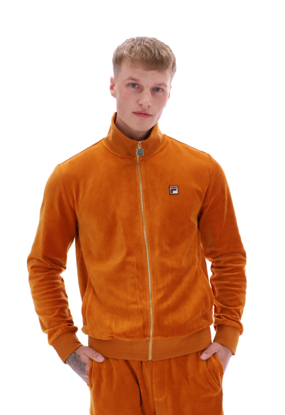 Fila Gold Nero Velour Track Top Pumpkin Spice - RD1 Clothing