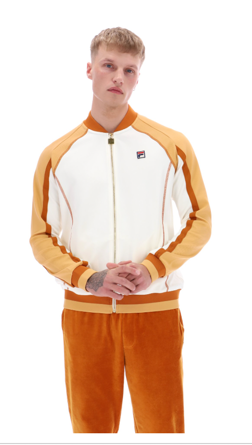Fila Eliot Flat Lock Detail Track Top Gardenia/Oak Buff/Pumpkin Spice - RD1 Clothing