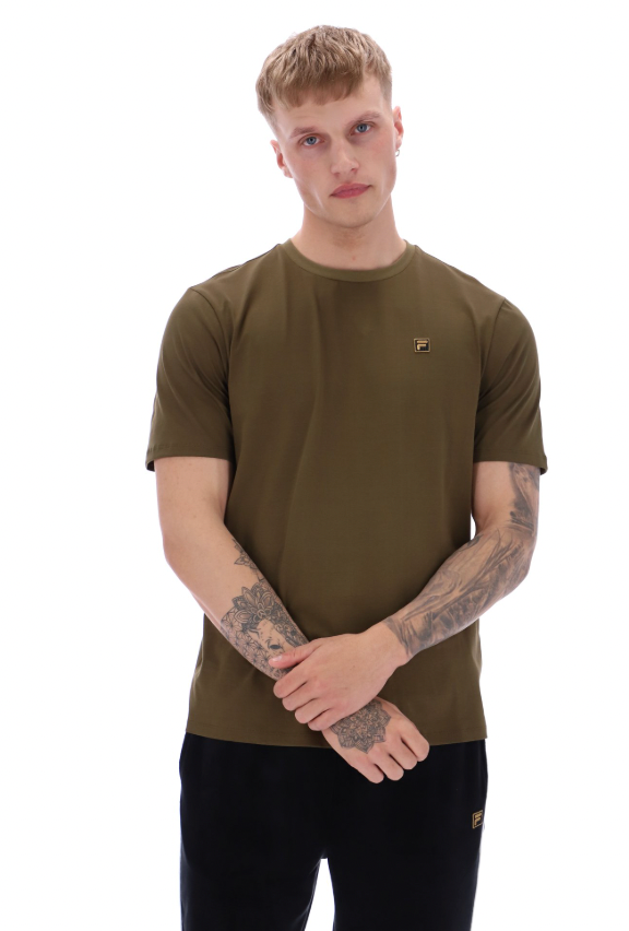 Fila Gold Yaxley 3 T-Shirt Dark Olive - RD1 Clothing