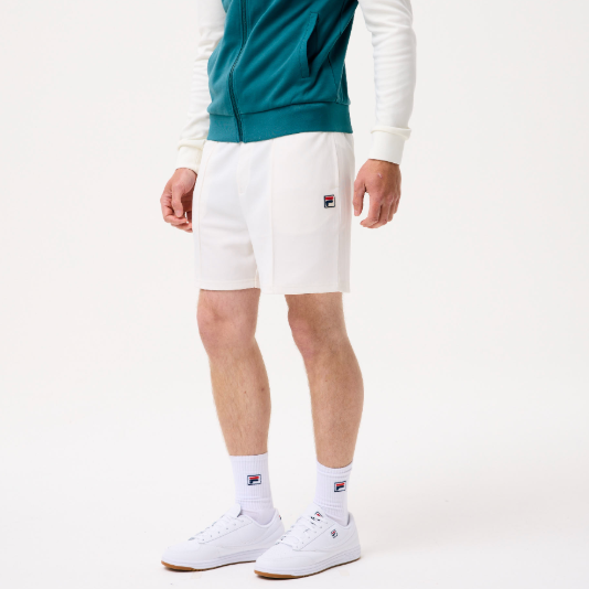 Fila Eusebio Pin Tuck Shorts Gardenia in light fabric with pin tuck details, designed for casual wear and comfort.