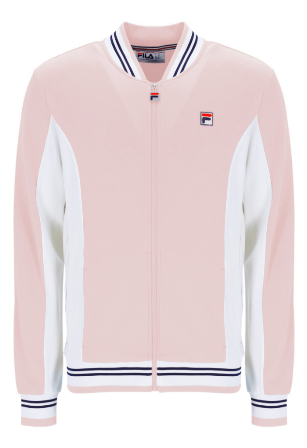 Fila Vintage Settanta track top in pale lilac and navy, featuring a classic design and athletic fit.