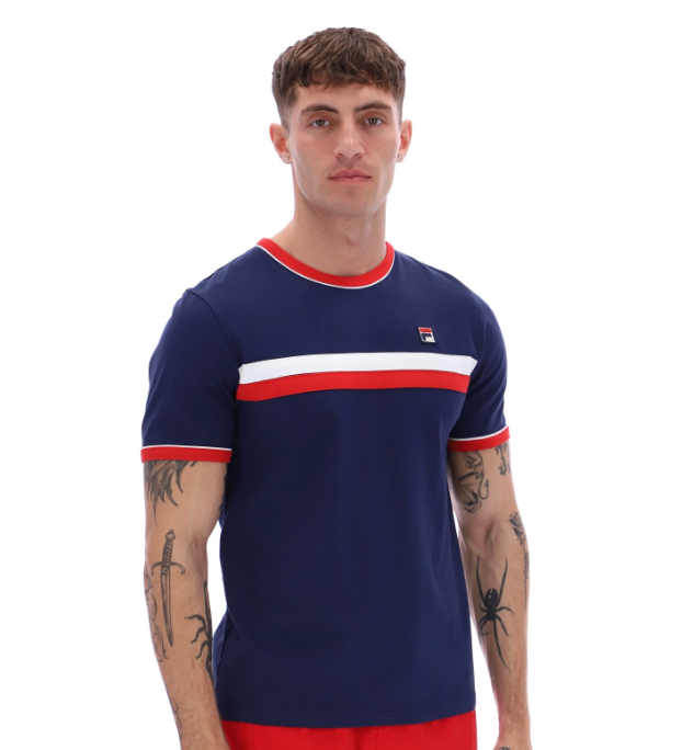 Fila Razee T-Shirt in Navy/Red/White