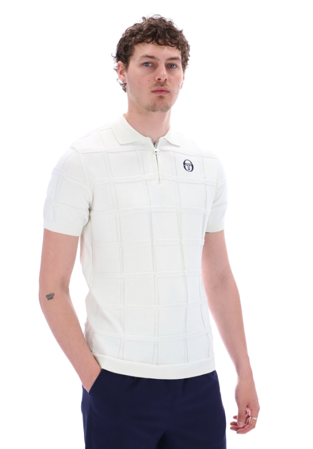 Sergio Tacchini Lorenzo Quarter Zip Polo Shirt Gardenia