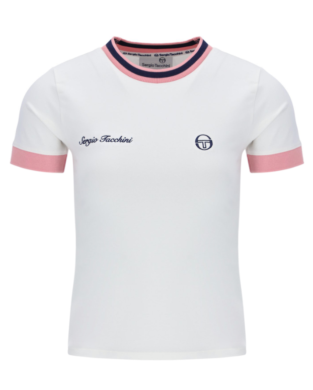 Sergio Tacchini Adella Ringer T-Shirt Quartz Pinkk/Gardenia