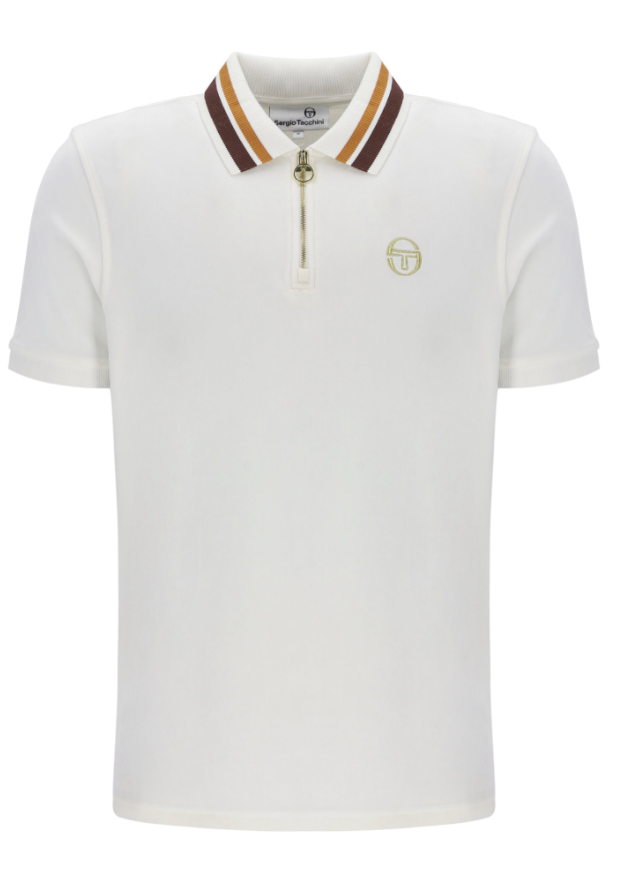Sergio Tacchini Mahony Velour Polo Gardenia/Gold