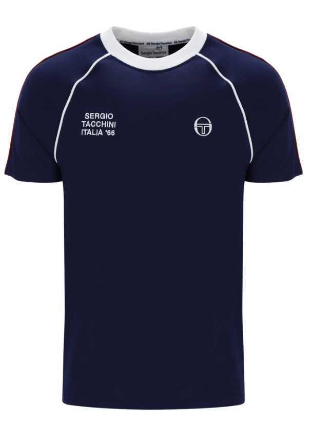 Sergio Tacchini Ghibli Davies T-Shirt Maritime Blue/Adrenaline Rush/White