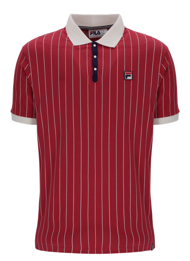 Fila Vintage BB1 Polo Shirt Garnet/Gardenia/Navy