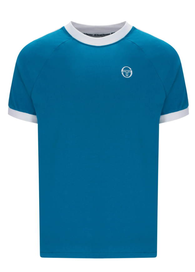 Sergio Tacchini Pino Ringer T-shirt Mykonos Blue/White