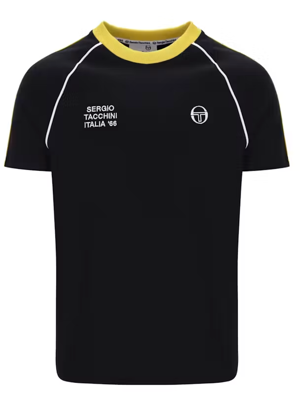 Sergio Tacchini Ghibli Davies T-Shirt Black/Mango Mint/White