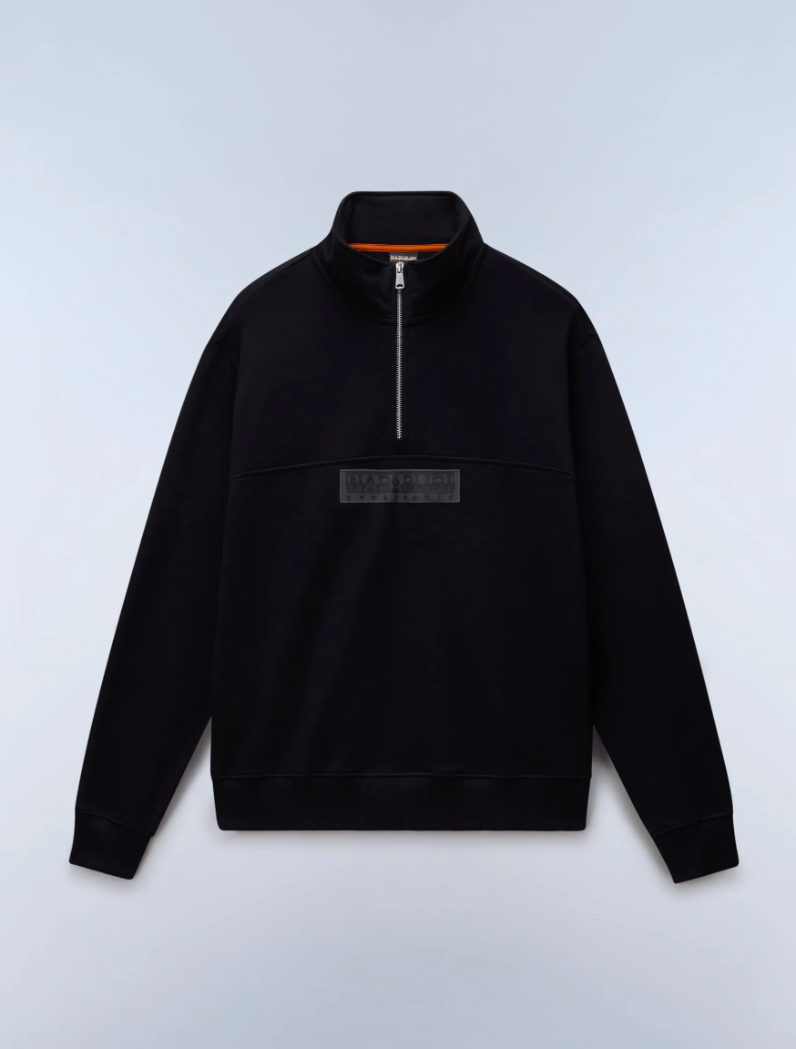 Napapijri Box Logo 1/4 zip Black Beauty