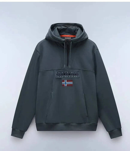 Napapijri Burgee HZH 2.0 Hoodie In Green Urban - RD1 Clothing