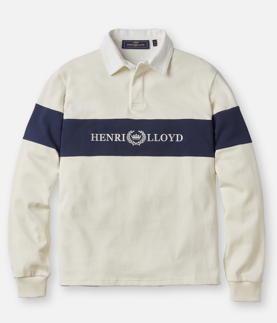 Henri Lloyd Voyager Rugby Shirt In Off White - RD1 Clothing