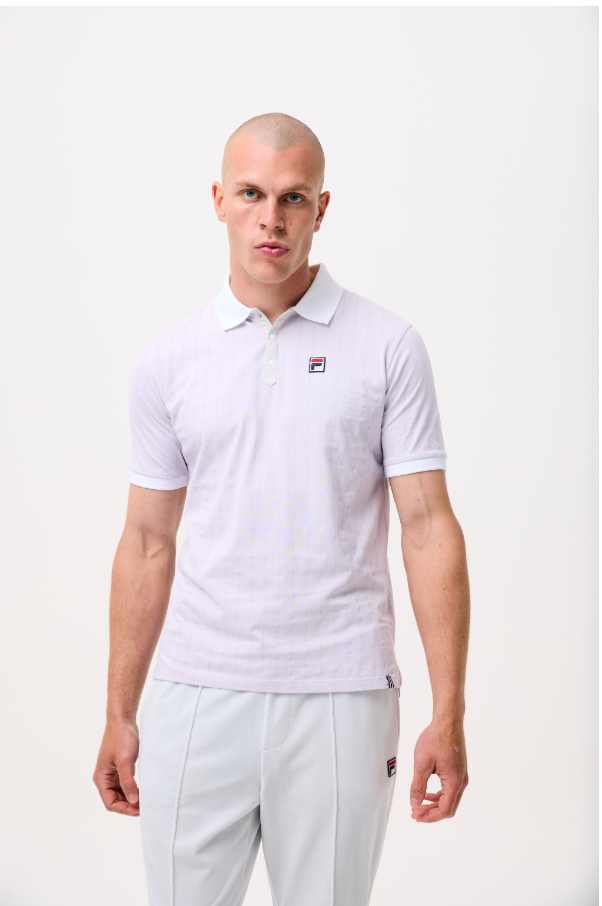 Fila Vintage BB1 Polo Shirt Misty Lilac/White/Dawn Blue