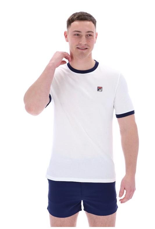 Fila Marconi T-Shirt In White/Navy - RD1 Clothing