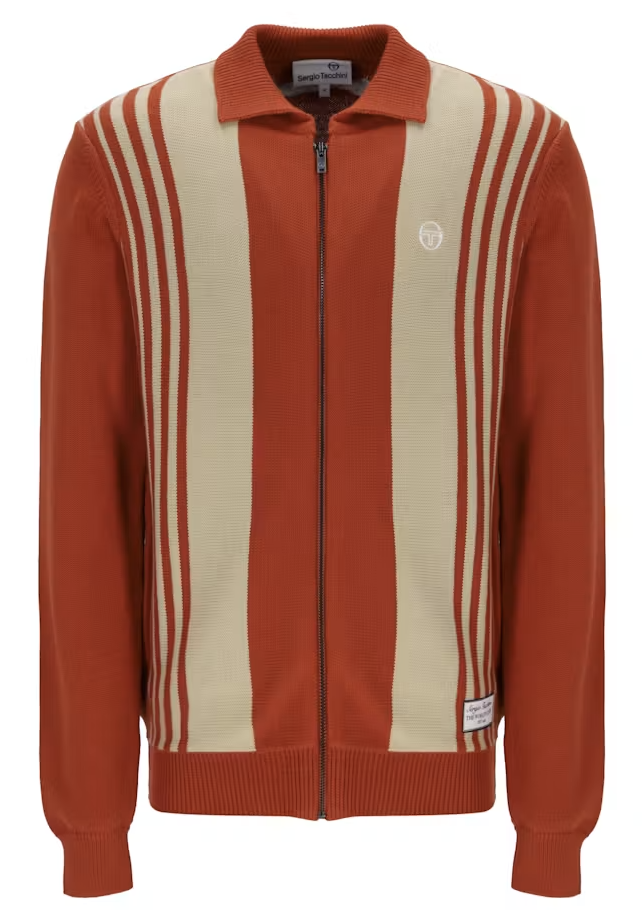 Sergio Tacchini Cipri Knitted Cardigan in Rooibos Tea/Mojave