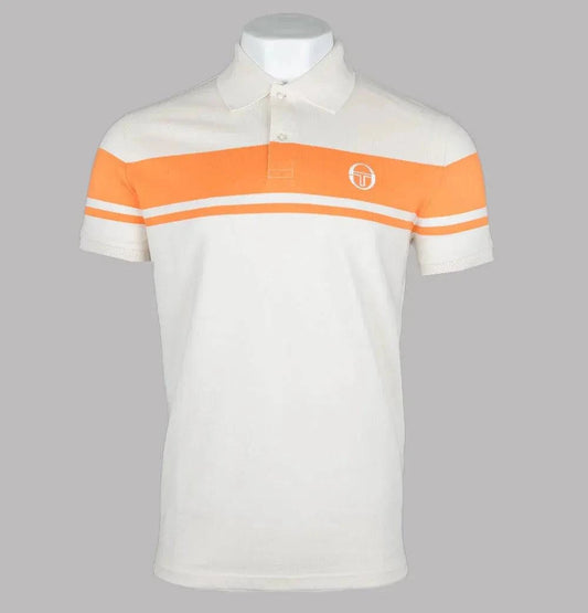 Sergio Tacchini New Young Line Polo In Gardenia/Tangerine - RD1 Clothing