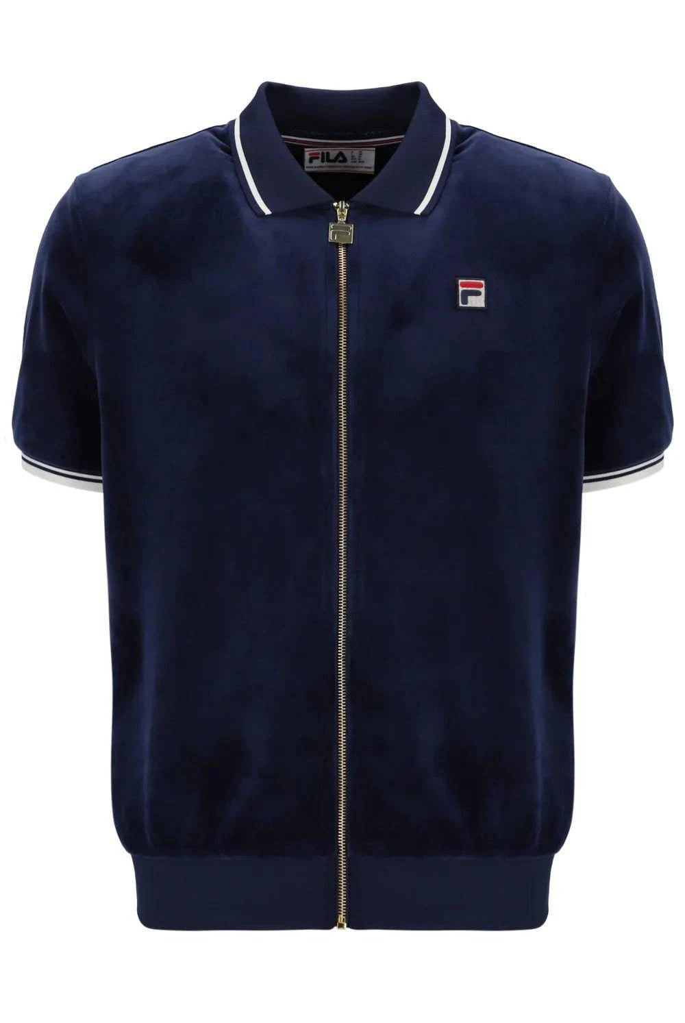Fila Terry Velour Polo in Navy - RD1 Clothing
