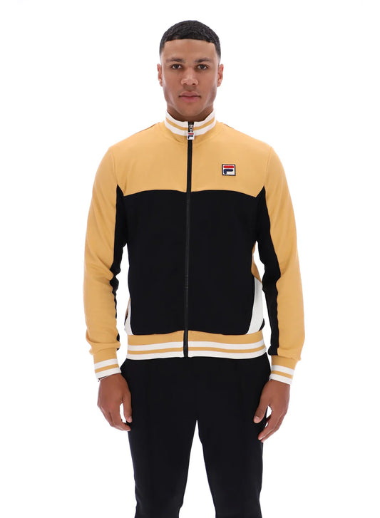 Fila Vintage Tiebreaker Funnel Neck Tracktop Oak Buff/Black/Gardenia