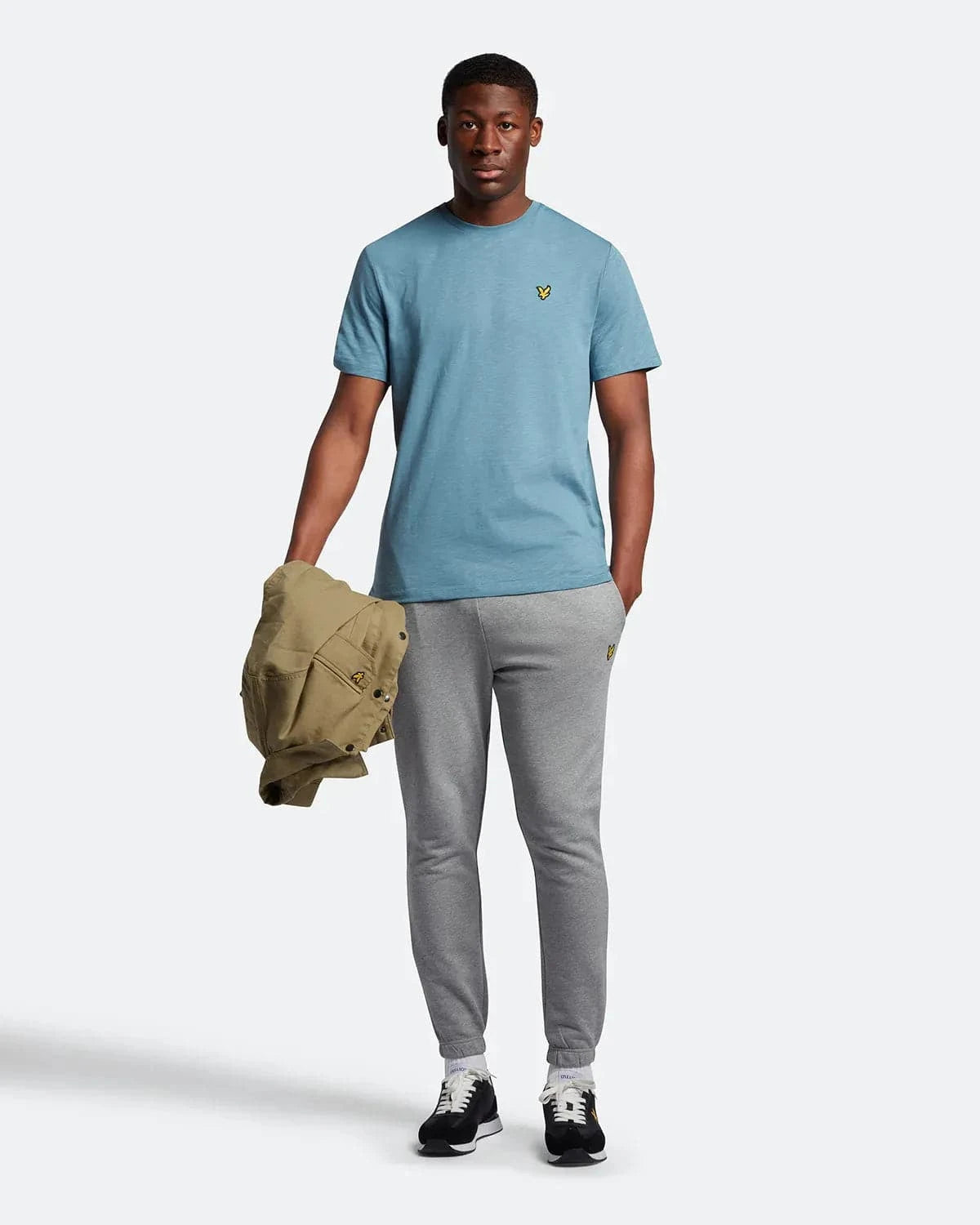 Lyle & Scott Slub T-Shirt In Slate Blue - RD1 Clothing
