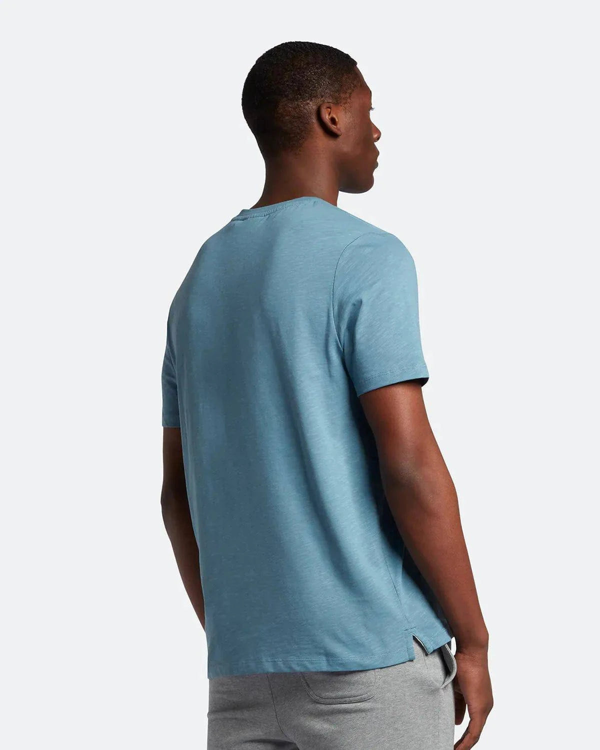 Lyle & Scott Slub T-Shirt In Slate Blue - RD1 Clothing