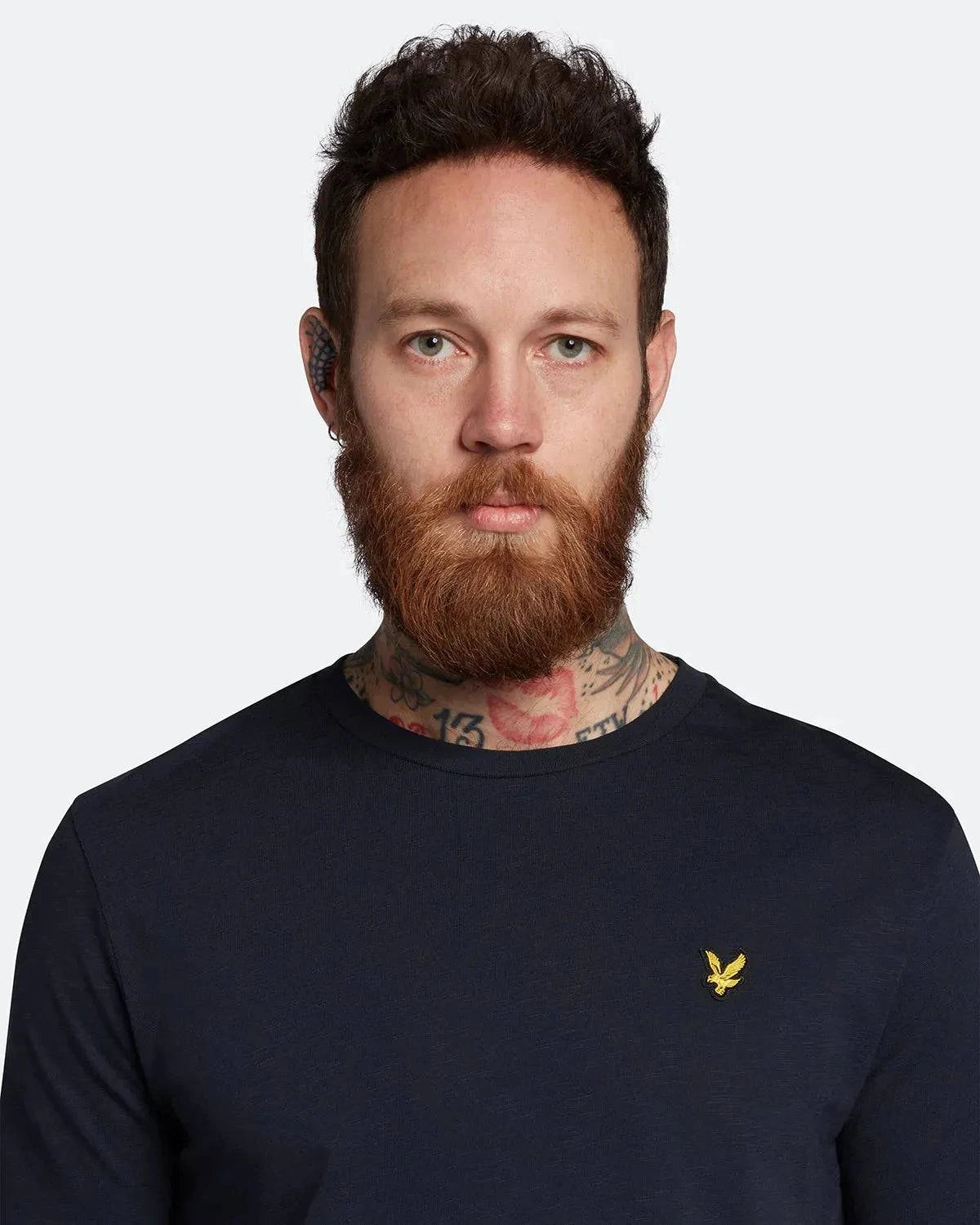 Lyle & Scott Slub T-Shirt In Dark Navy - RD1 Clothing