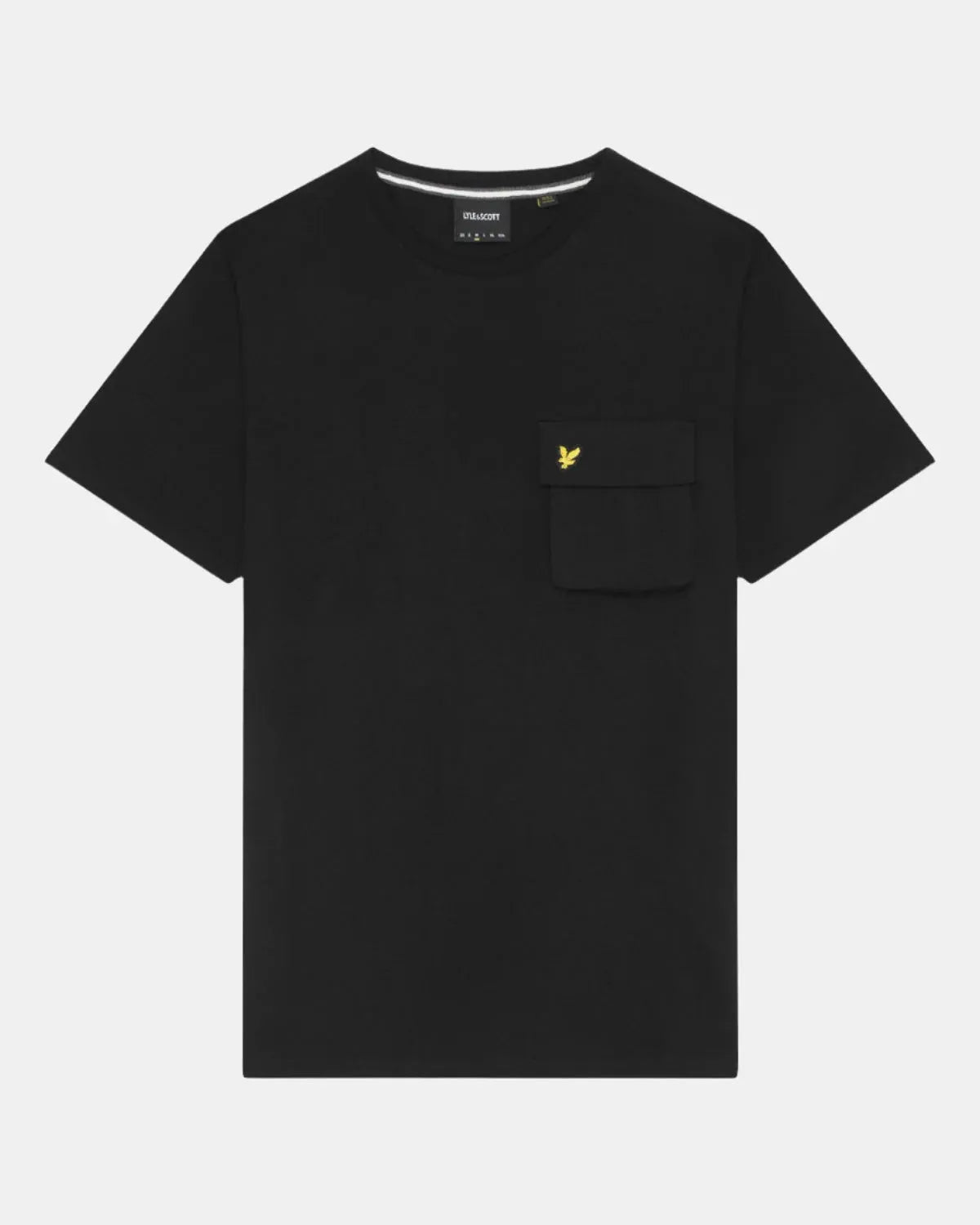 Lyle & Scott Woven Pocket T-Shirt In Jet Black