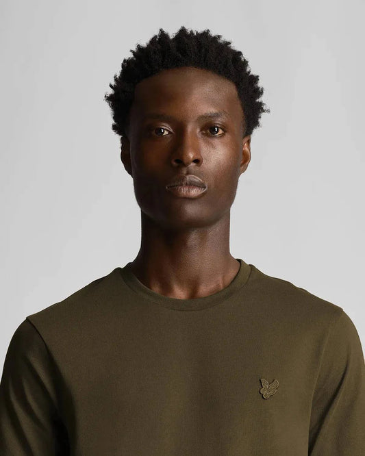 Lyle & Scott Tonal Eagle T-Shirt In Olive - RD1 Clothing