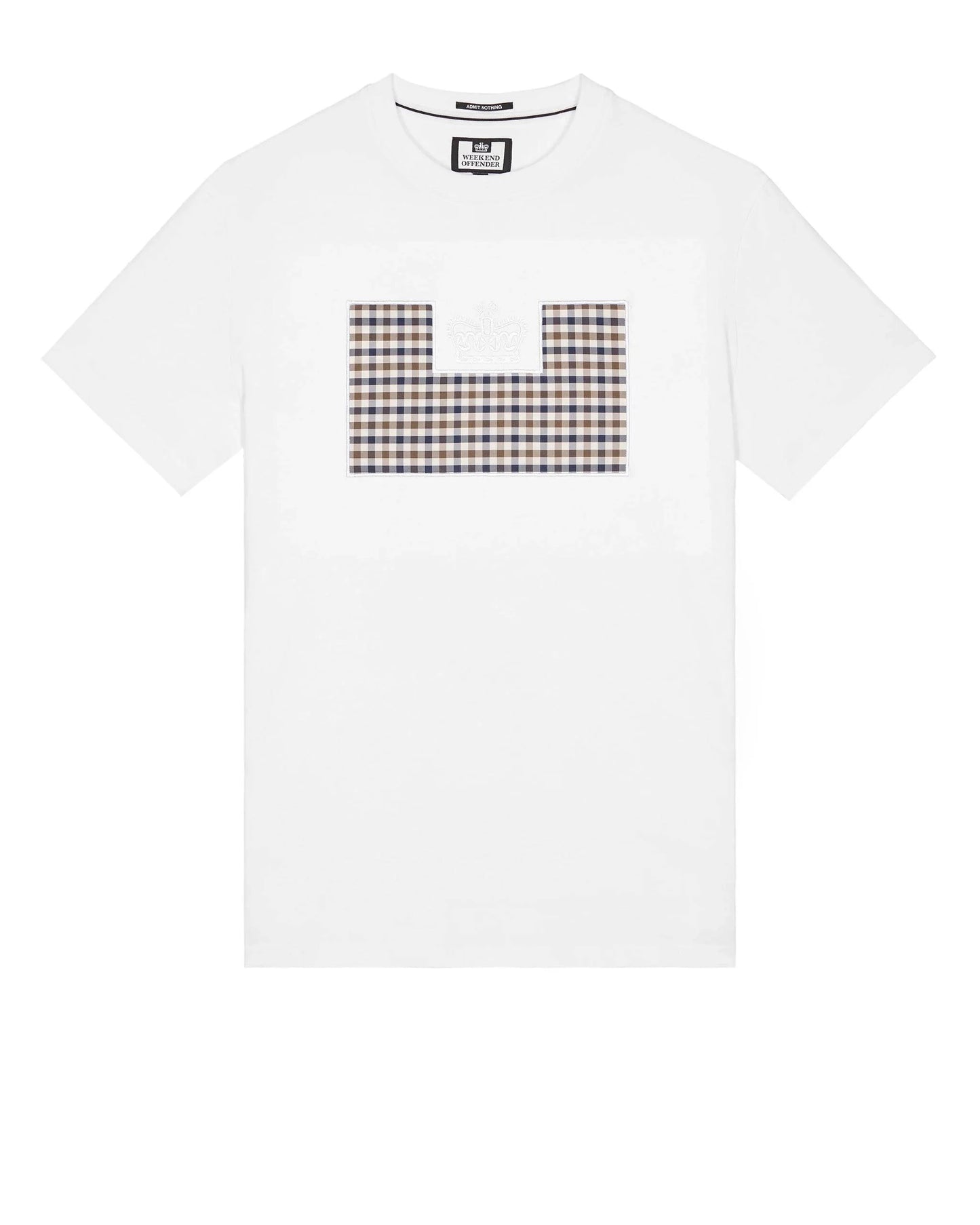Weekend Offender Zapico Prison T-Shirt White/Mid House Check - RD1 Clothing