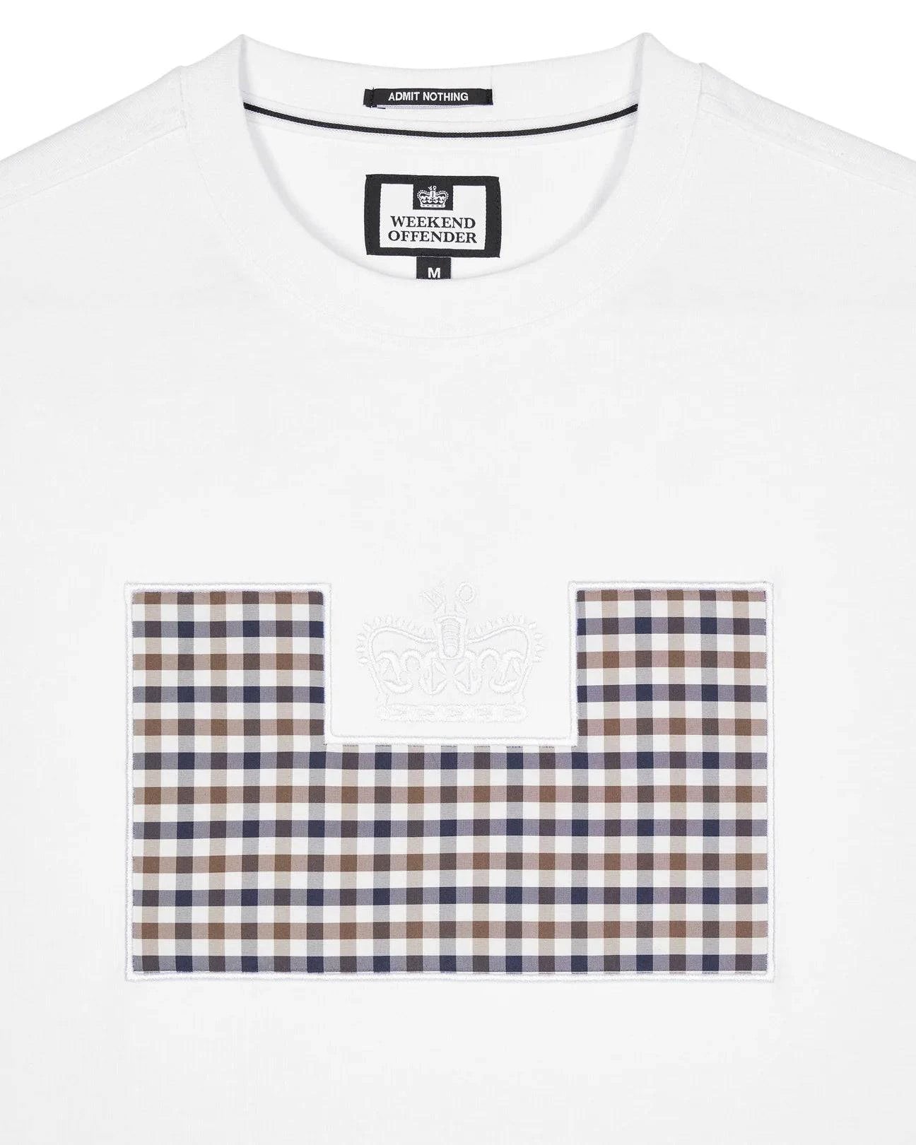 Weekend Offender Zapico Prison T-Shirt White/Mid House Check - RD1 Clothing