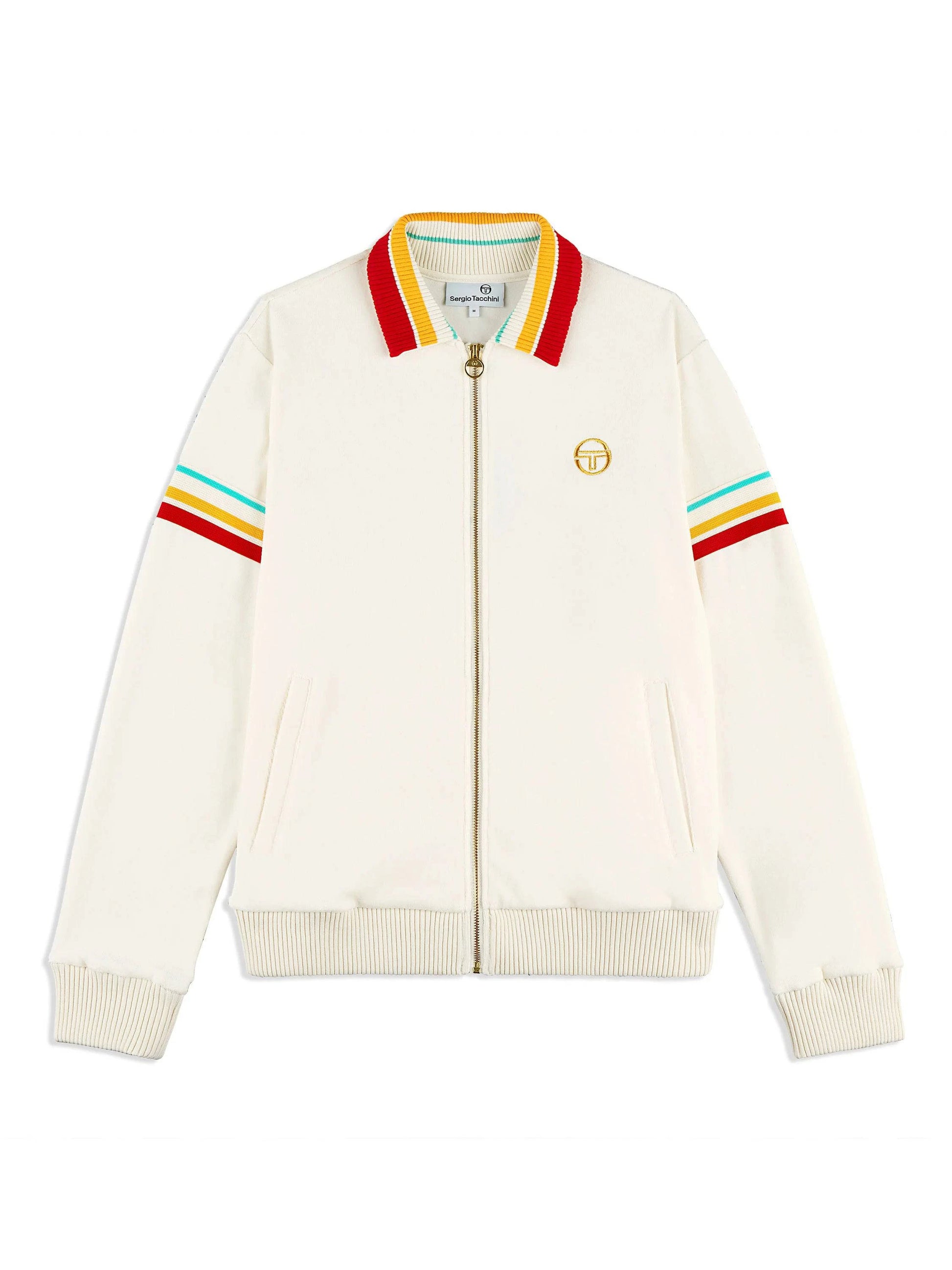 Sergio Tacchini Slice Velour Track Top Gardenia/Gold - RD1 Clothing