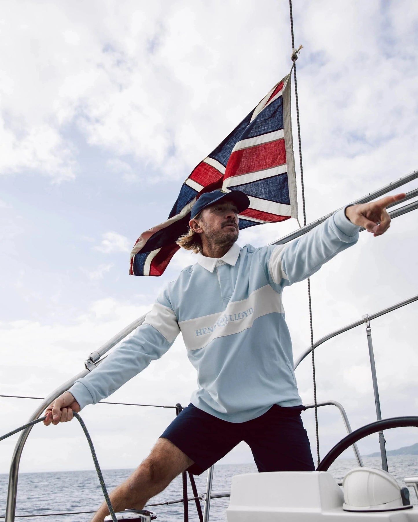 Henri Lloyd Voyager Rugby Shirt In Sky Blue - RD1 Clothing