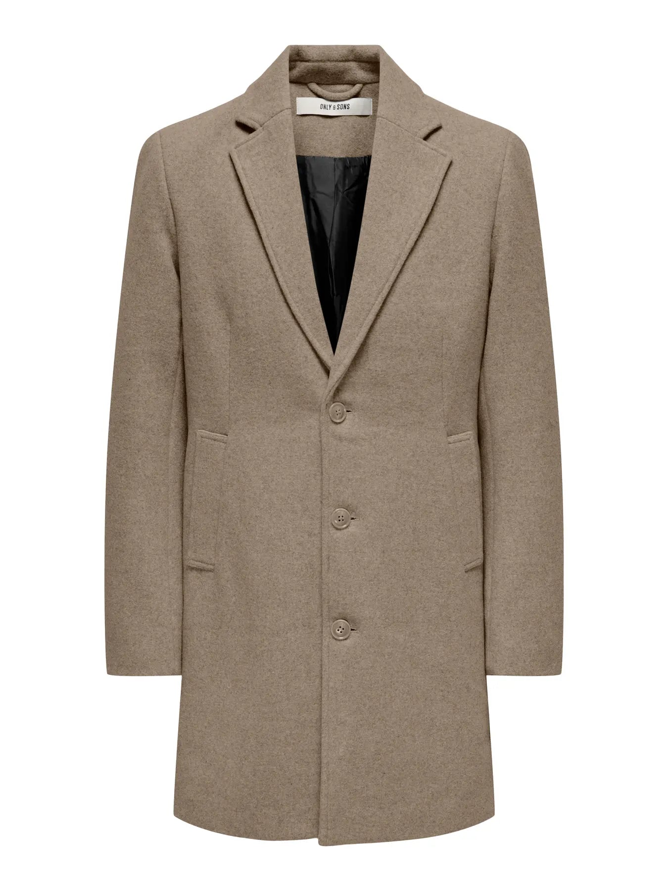 Only & Sons Onsmatthew Wool Coat Timber Wolf Melange