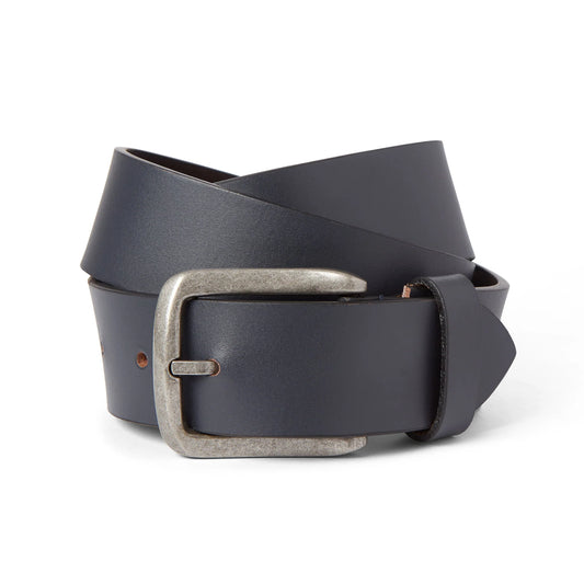 DML Jeans Quinn Mens Leather Belt Dark Navy